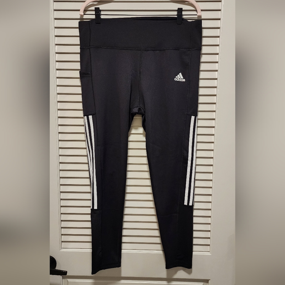 Adidas Womens Black and White Leggings